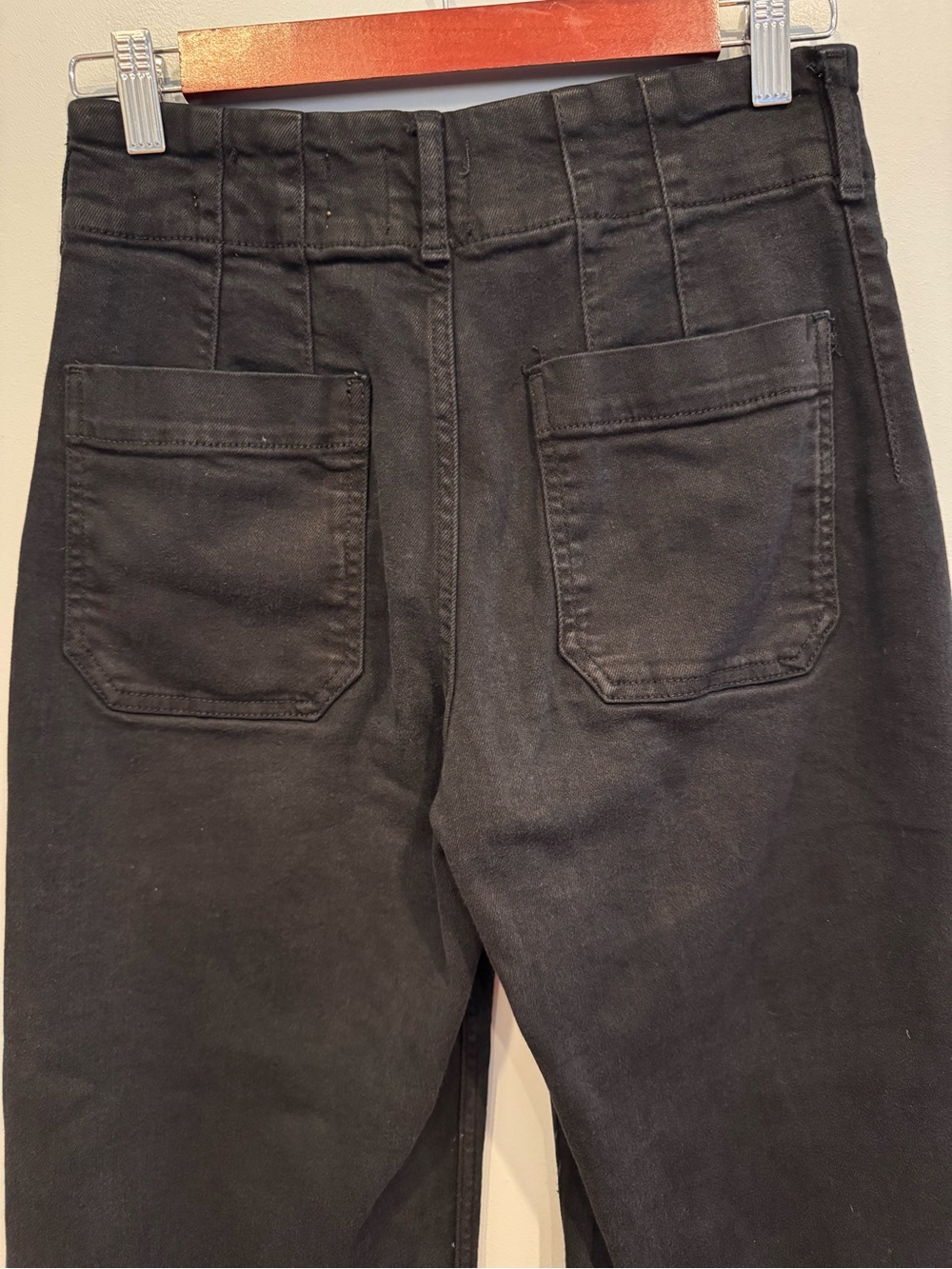 Maeve Colette High-Rise Wide-Leg Denim Jeans Black 27P - Picture 6 of 9